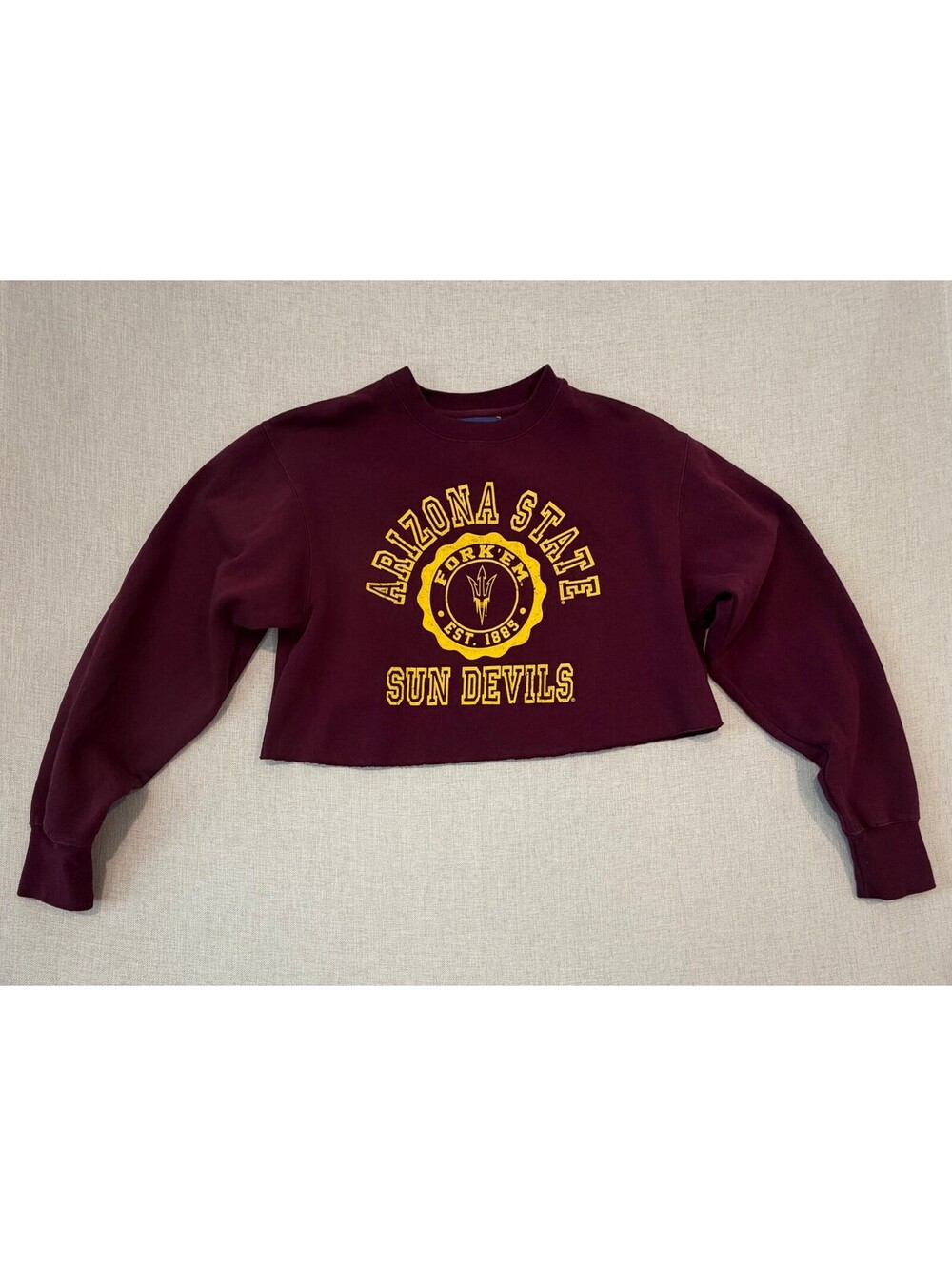 ASU / Arizona State University Blue 84 Women's Cropped NCAA Sweatshirt